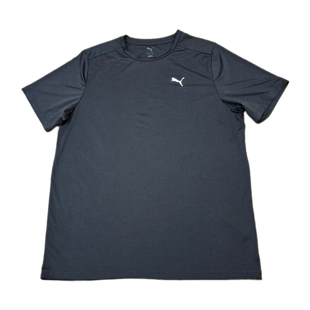 Puma Mens Black Performance Training T-Shirt Short Sleeve Logo 885357-01 Large